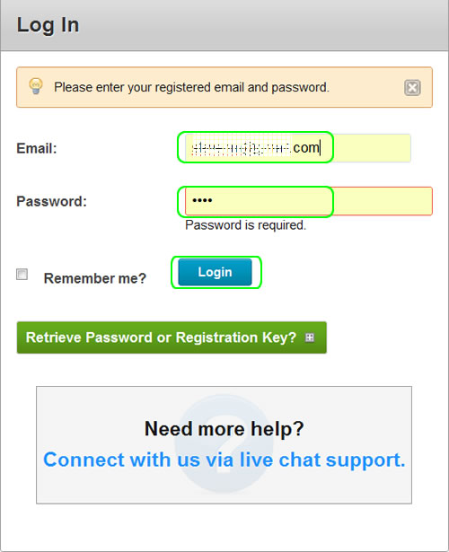 registration key for driver support